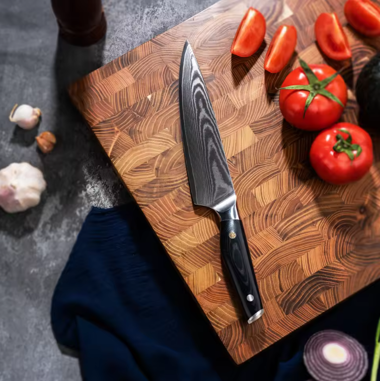 JJ 67-Layer VG10 Damascus Stainless Steel Japanese Chef Knife Set 8-Inch Kitchen Knives for Cutting Meat Metal Material