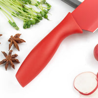 JJ High Quality Cooking Knife Stainless Steel 10 PCS Non-stick Coated Kitchen Knife Set with Plastic Sheath