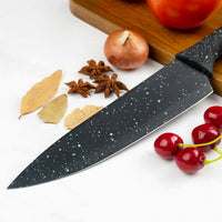 JJ Wholesale Multifunktionales Chefkochmesser-Set Edelstahl 6-teiliges antihaftbeschichtetes Küchenmesser-Set mit Kunststoffhülle
