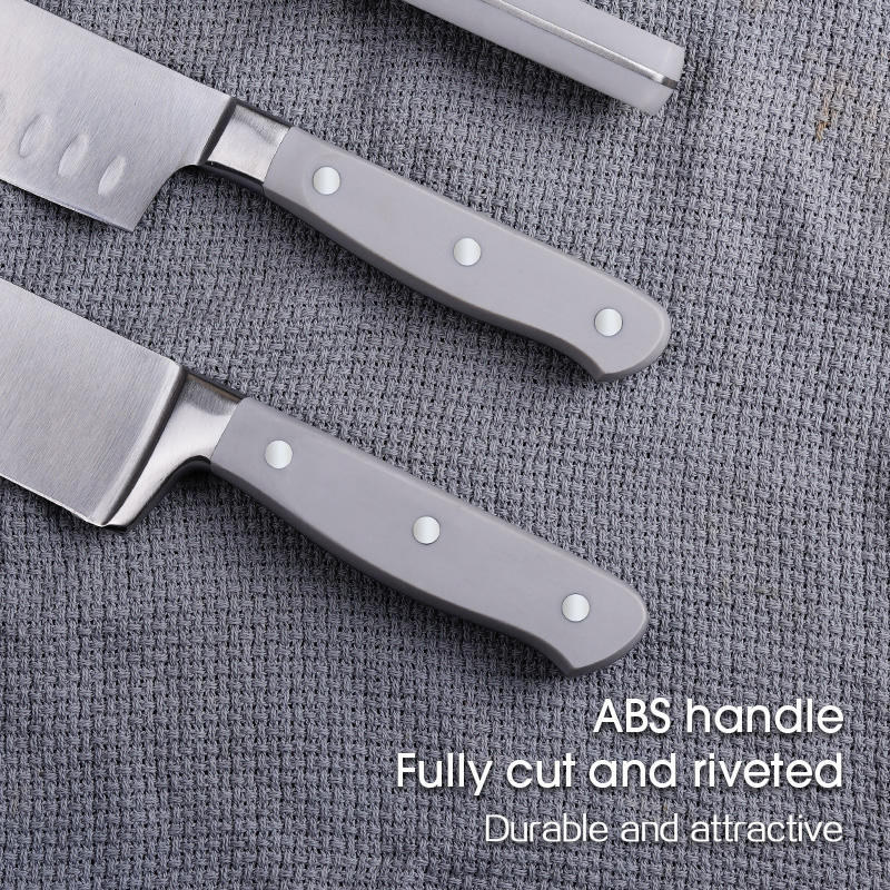 JJ Best Seller 3cr13 Stainless Steel 13-Piece Kitchen Knife Set with ABS Handle Chef Steak Bread Knife