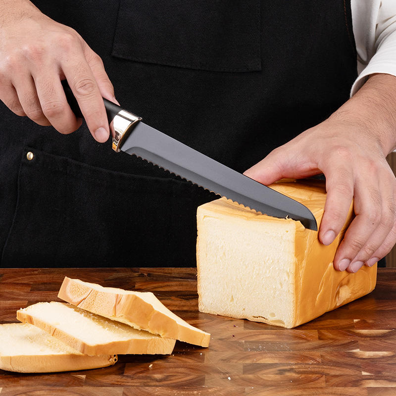 JJ Profession Black Kitchen Knife Set 13 Pieces 3Cr13 Stainless Steel Blade PP+ABS Handle Chef's Knife Kitchen Knife