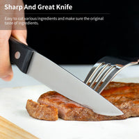 JJ 4.5" Stainless Steel Serrated Steak Knife Set | 4PCS