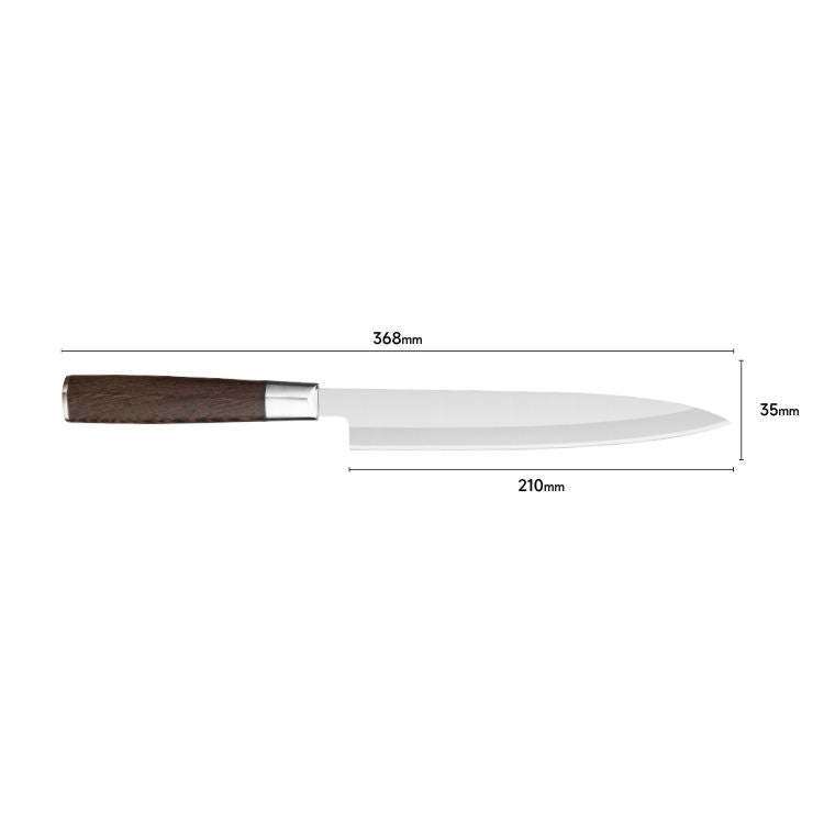 JJ Japanese 210mm Slicing Sashimi Knife 5cr15 Sakimaru Sushi Knives Stainless Steel Sushi Knife With Wenge Wood Handle