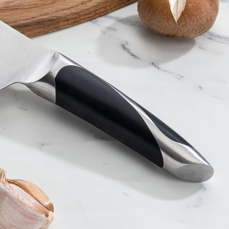 JJ Professionelles 13-teiliges OEM&ODM-Messerset für Köche, Klingen aus 3Cr13-Edelstahl, Griffe aus 430-Edelstahl und schwarz-blauem ABS, Küchenmesser