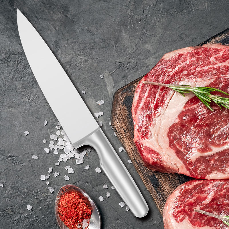 JJ Custom 8 Inch 3cr13 Stainless Steel Chef Knife Kitchen Knife Hollow Handle for Food Professionals