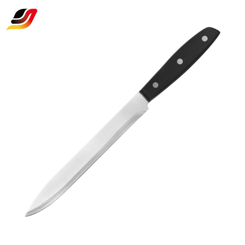 JJ High Quality 17-Piece Japanese Chef Knife Set - Stainless Steel Kitchen Knives with Rubber Wood Block
