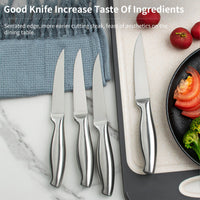 JJ 3Cr13 Stainless Steel Steak Knife Set 4.5"