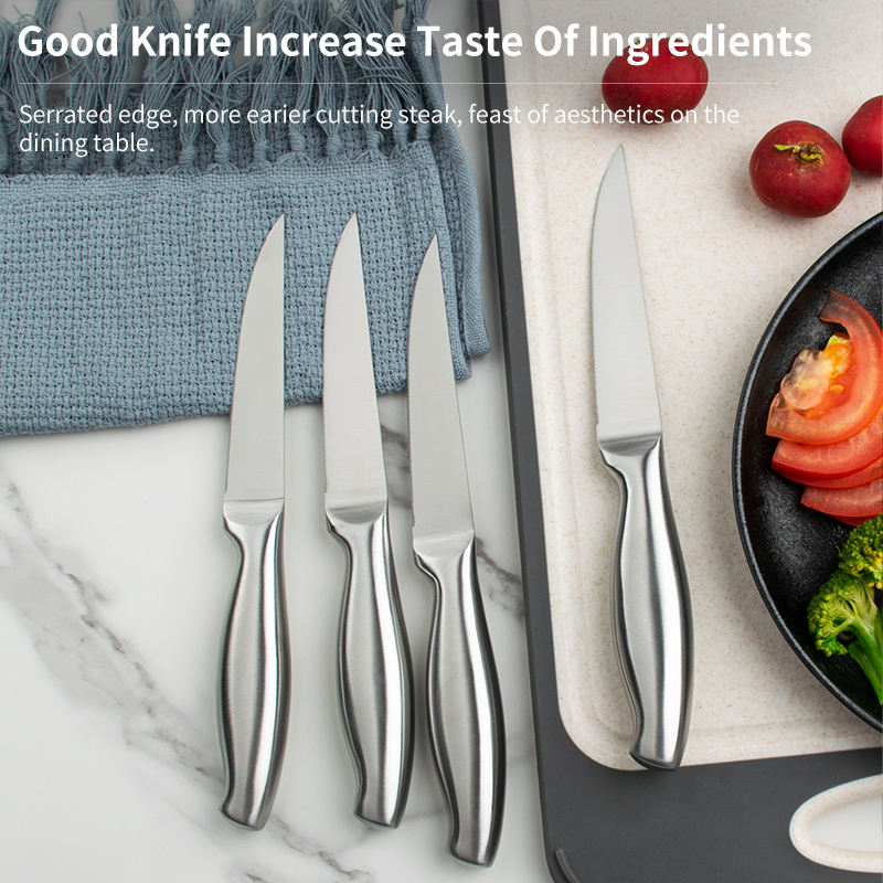 JJ 3Cr13 Stainless Steel Steak Knife Set 4.5"