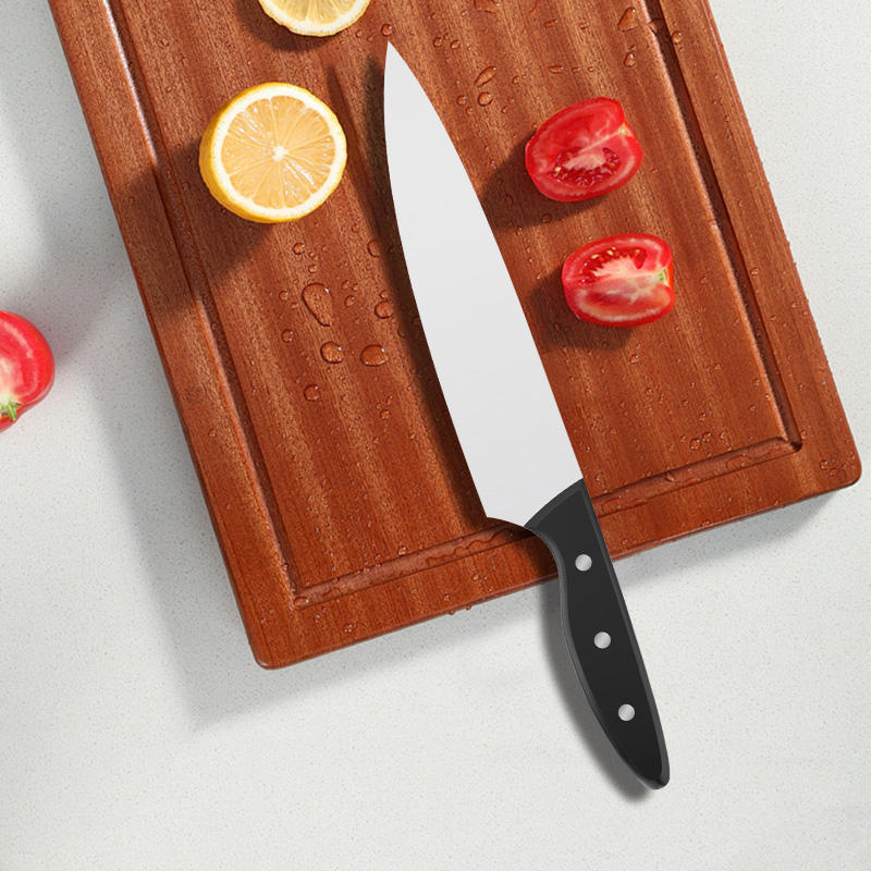 JJ Professional 8-Inch Damascus Style Cleaver 3Cr13 Stainless Steel with ABS & G10 Handle for Butchering Meat in Kitchen