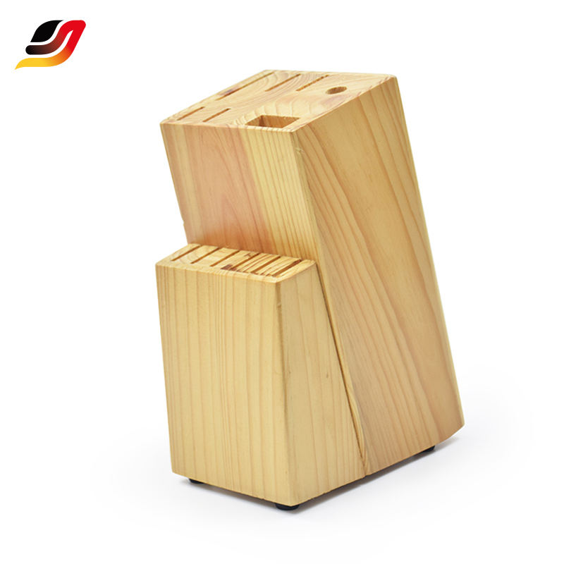 JJ Multifunctional Scissors Chef Slicer Knife Stainless Steel 14pcs Kitchen Knives Set with Wooden Block Knife