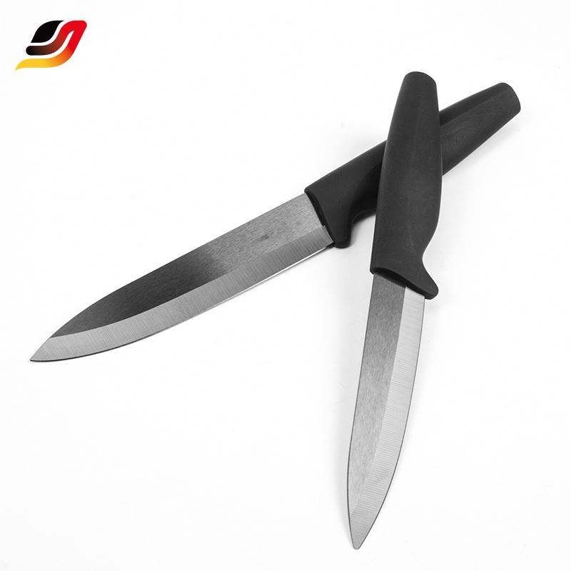 JJ High Quality Professional Stainless Steel Knives Black Color Ceramic Coating Kitchen Chef Knife Set