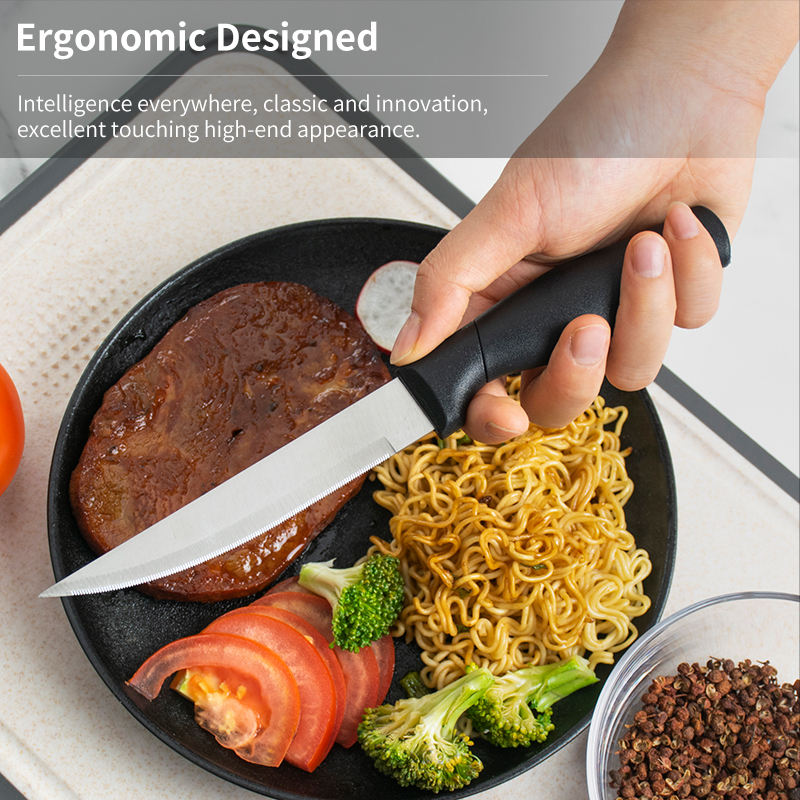 JJ 4.5" 3Cr13 Stainless Steel Steak Knife Set - PP Handle | 4PCS