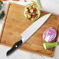JJ High quality 8 inch 3cr13 stainless steel Chef Knife Japanese Santoku Kitchen Knife with black ABS handle