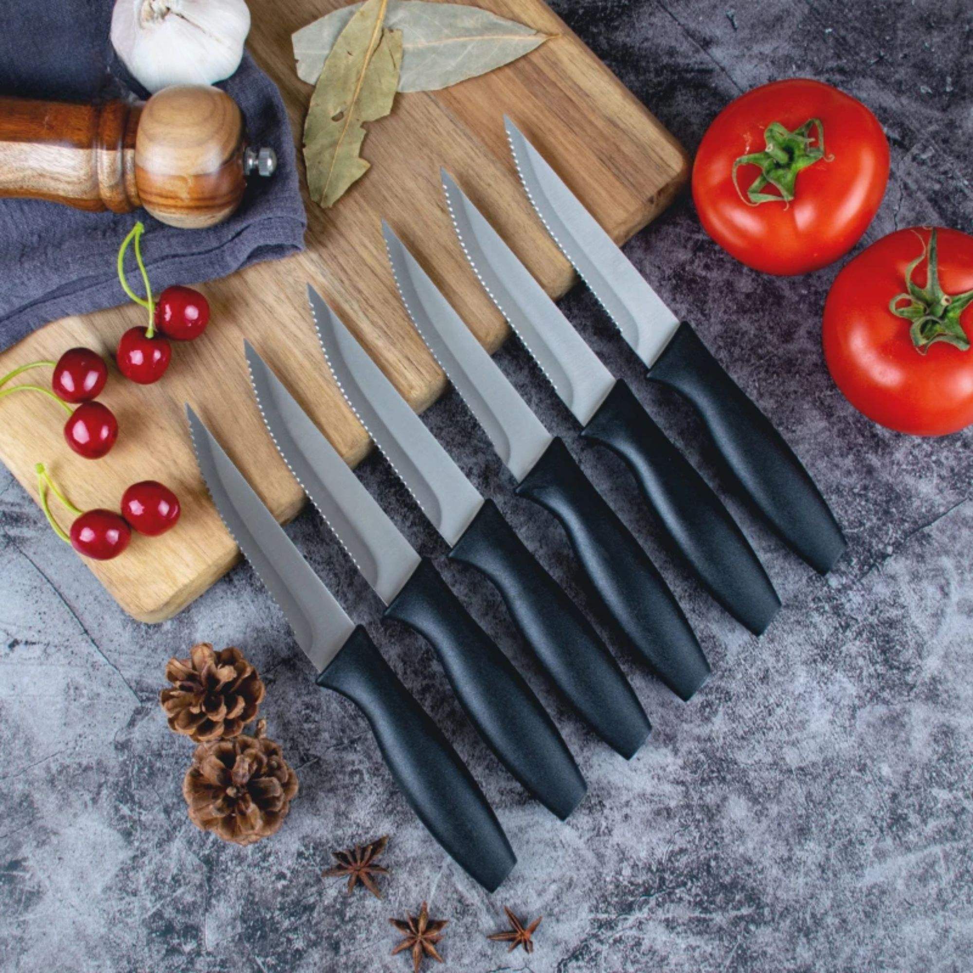 JJ 17 PC Non-Stick White Color Coated 3Cr13 Stainless Steel Kitchen Knife Set with PP Handle and Acrylic Block Custom Knife Set