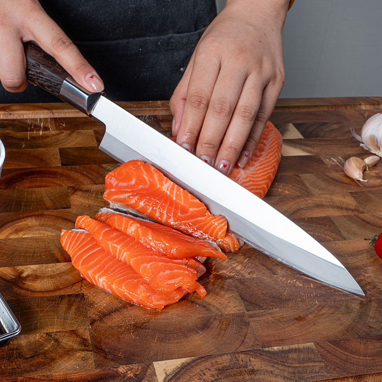 JJ Japanese 300mm Slicing Sashimi Knife 5cr15 Sakimaru Sushi Knives Stainless Steel Sushi Knife With Wenge Wood Handle