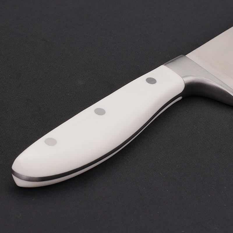 JJ Sharp 5-teiliges Küchenmesserset, weiß, 3cr13 Edelstahl mit ABS- und 430 Edelstahl-Griffbacken