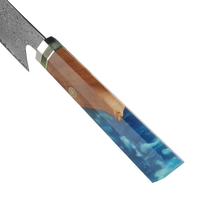 JJ VG-10 Damascus Kiritsuke Knife Resin Handle Japanese