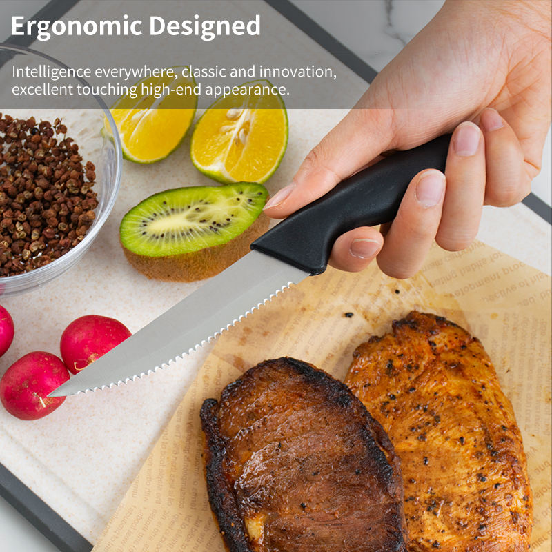 JJ Serrated Steak Knife Set with PP Handle - 4.5"