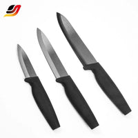 JJ High Quality Professional Stainless Steel Knives Black Color Ceramic Coating Kitchen Chef Knife Set