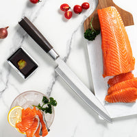 JJ Japanese 210mm Slicing Sashimi Knife 5cr15 Sakimaru Sushi Knives Stainless Steel Sushi Knife With Wenge Wood Handle