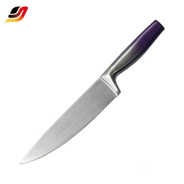 JJ Factory Direct Sale sharp Blade Stainless Steel Hollow Handle Painting Coated 6 Pcs Kitchen Knife Set