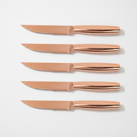 玫瑰金钛涂层牛排刀白底图