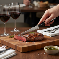 黑白牛排刀使用场景-切牛排