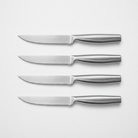 全不锈钢牛排刀白底图