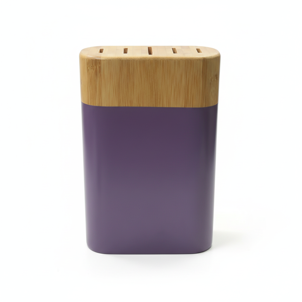 紫色木质刀座-白底抠图修正版