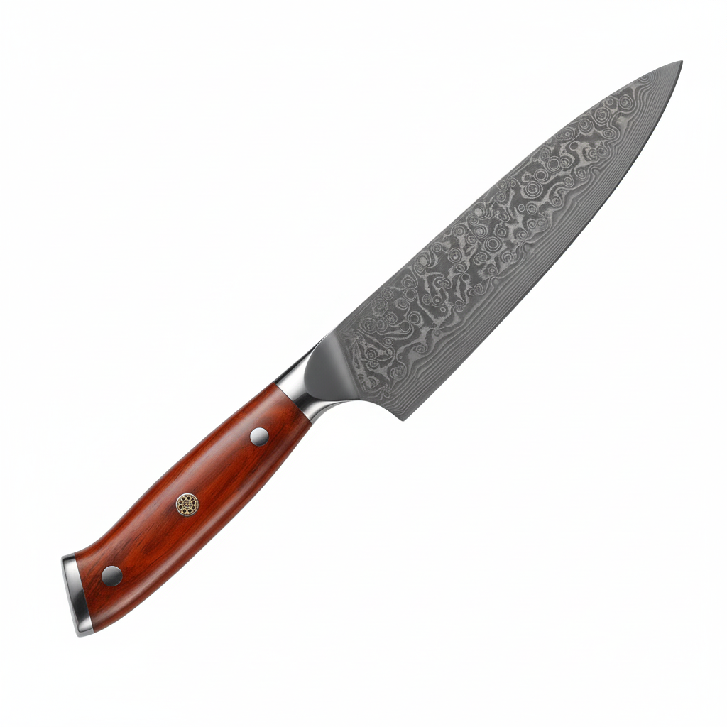 大马士革钢刀白底图-超高清