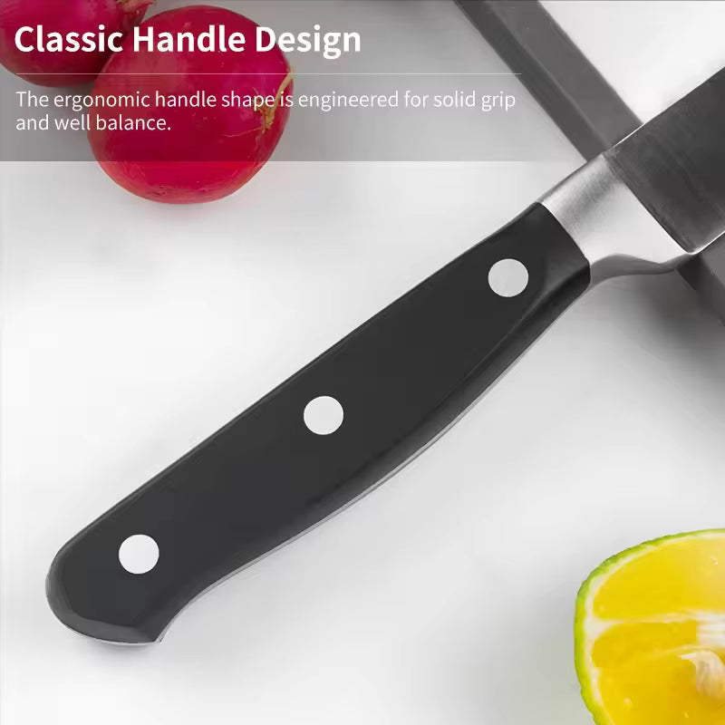 JJ 4.5" 3Cr13 Stainless Steel Serrated Steak Knife Set - ABS & 430 Bolster Handle | 4/6/8PCS