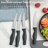 JJ 4.5" 3Cr13 Stainless Steel Steak Knife Set - PP Handle | 4PCS