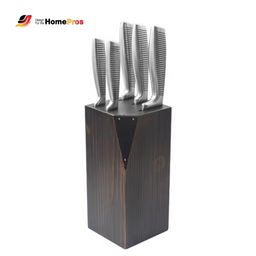 JJ Professional Japanese Chef Knives Stainless Steel 6PCS Kitchen Knife Set with Wooden Block