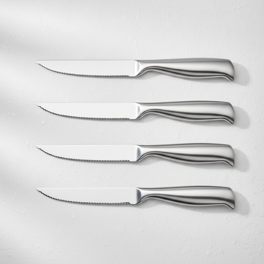 JJ不锈钢牛排刀4件套